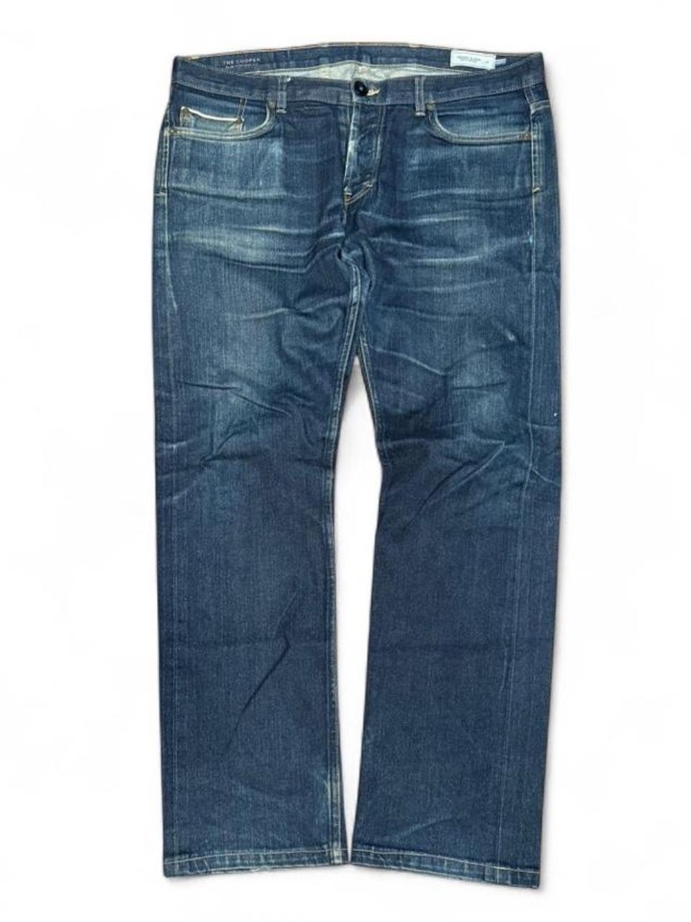 Frank & Oak Selvedge Faded Raw Denim Slim Straight Jeans Made in USA